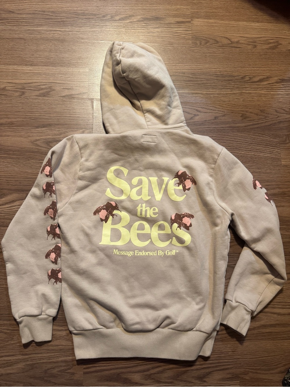 Golf Wang 'Save the Bees' Beige Hoodie - Men's Sweater READ DESCRIPTION PLS